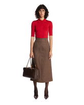 Red Fine Stretch Silk Knit Polo Shirt | PDP | Antonia