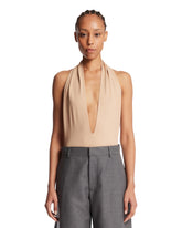 Body Con Scollo All'americana Beige | PDP | Antonia