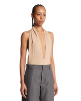 Body Con Scollo All'americana Beige | PDP | Antonia