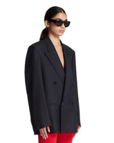 Black Double-Breasted Wool Jacket | PDP | Antonia