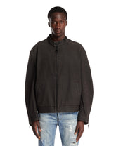 Brown Horsebit Denim Jacket | PDP | Antonia