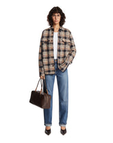 Beige Plaid Workwear Shirt | PDP | Antonia