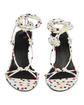 White Tourni Lace-Up Sandals | PDP | Antonia