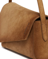 Brown Kante Suede Shoulder Bag | PDP | Antonia
