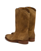Beige Suede Boots | PDP | Antonia