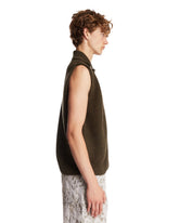 Brown Ribbed Wool Vest | PDP | Antonia
