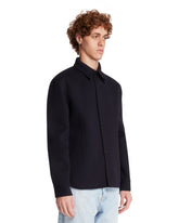 Blue Wool Overshirt Jacket | PDP | Antonia