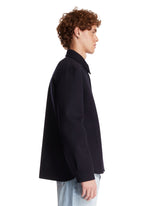 Blue Wool Overshirt Jacket | PDP | Antonia
