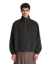Gray Cashmere Zip-Up Jacket | PDP | Antonia