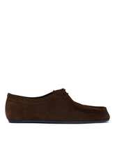 Mocassini Lace-up In Suede Marroni | PDP | Antonia