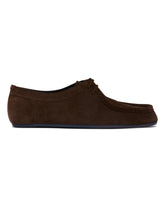Mocassini Lace-up In Suede Marroni | PDP | Antonia