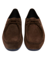 Mocassini Lace-up In Suede Marroni | PDP | Antonia