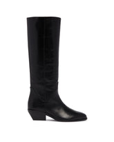 Black Leather Den Boots | PDP | Antonia