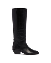 Black Leather Den Boots | PDP | Antonia