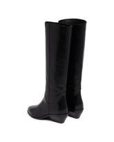 Black Leather Den Boots | PDP | Antonia