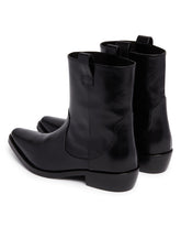 Black Leather Ankle Boots | PDP | Antonia