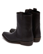 Black Leather Ankle Boots | PDP | Antonia