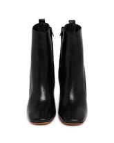Black Leather High Ankle Boots | PDP | Antonia
