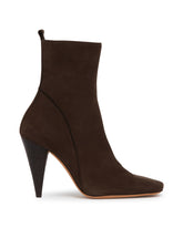 Brown Suede High Ankle Boots | PDP | Antonia