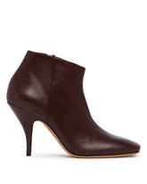 Burgundy Credo Leather Ankle Boots | PDP | Antonia