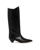 Black Romy Leather Boots | PDP | Antonia