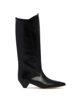 Black Romy Leather Boots | PDP | Antonia