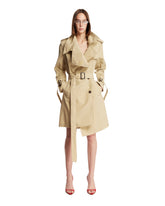 Beige Belted Short Trench Coat - Women's clothing | PLP | Antonia