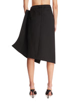 Black Asymmetric Wool Skirt | PDP | Antonia