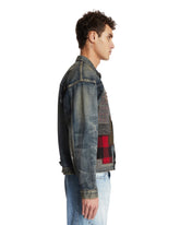 Blue Patchwork Denim Jacket | PDP | Antonia