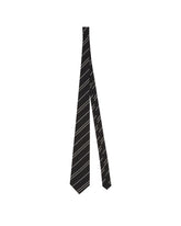 Black Striped Silk Tie | PDP | Antonia