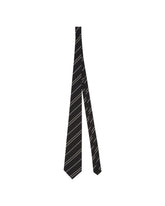 Black Striped Silk Tie | PDP | Antonia