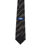 Black Striped Silk Tie | PDP | Antonia