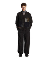 Brown Wool Patchwork Cardigan | PDP | Antonia