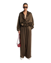 Green Kira Silk Trousers | PDP | Antonia