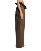 Green Kira Silk Trousers | PDP | Antonia