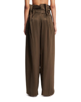 Green Kira Silk Trousers | PDP | Antonia