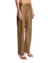 Green Mita Leather Trousers | PDP | Antonia