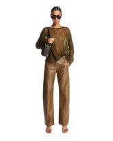 Green Mita Leather Trousers | PDP | Antonia