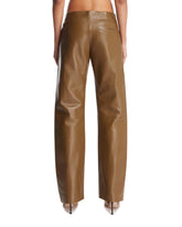 Green Mita Leather Trousers | PDP | Antonia