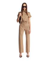 Beige Hunter Wool Trousers | PDP | Antonia