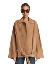 Beige Suede Jacket | PDP | Antonia