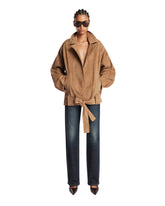 Beige Suede Jacket | PDP | Antonia