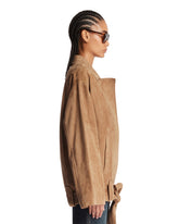 Beige Suede Jacket | PDP | Antonia