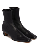 Black Nevada Leather Ankle Boots | PDP | Antonia