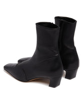 Black Nevada Leather Ankle Boots | PDP | Antonia