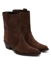 Brown Klive Leather Ankle Boots | PDP | Antonia
