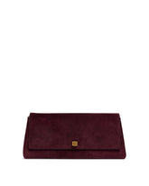 Burgundy Suede Audrey Clutch - KHAITE WOMEN | PLP | Antonia