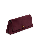 Burgundy Suede Audrey Clutch - KHAITE WOMEN | PLP | Antonia