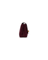 Burgundy Suede Audrey Clutch | PDP | Antonia