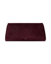 Burgundy Suede Audrey Clutch | PDP | Antonia